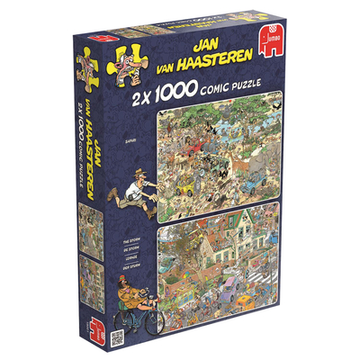 Jumbo Safari & Storm - Jan van Haasteren Puzzel (2x1000)