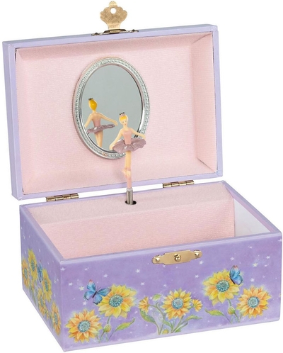Goki Muziekdoos Ballerina Bloemen Paars