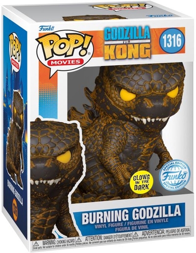 Godzilla Burning Godzilla (Glow in the Dark) vinylfiguur 1316 Funko Pop! standaard PVC -