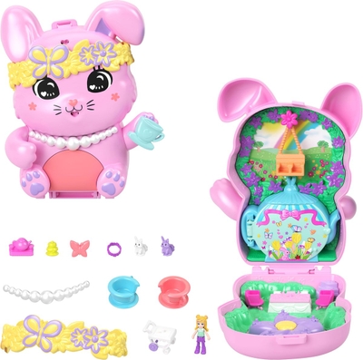 Polly Pocket Theetijd Konijn - Compacte Speelset