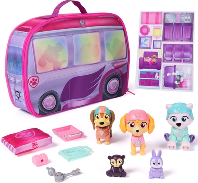 PAW Patrol - Speelfigurenset met Skye, Everest en Liberty figuurtjes in camper