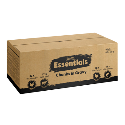 Smilla Essentials verse zakjes canapés in saus - 48 x 85 g - natvoer katten