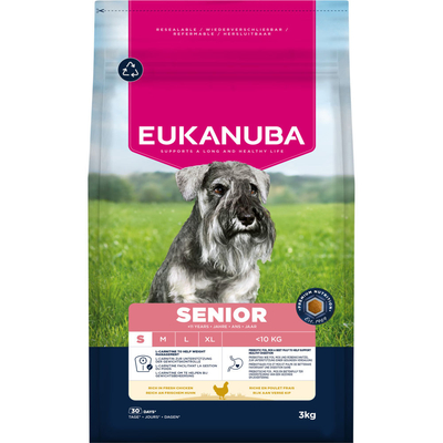 3kg Eukanuba Premium Nutrition Senior Kleine Fok Kip Hondenvoer droog - hondenbrokken