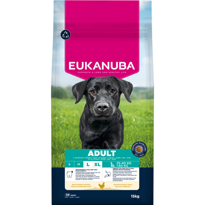 1 x 15 kg Eukanuba Premium Nutrition Adult Large & Giant Breed Kip droogvoer voor honden - hondenbrokken