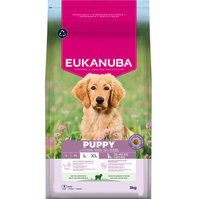 2 x 12kg Eukanuba Premium Nutrition Puppy Large & Giant Breed Lamb & Rijst Droogvoer voor honden - hondenbrokken