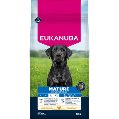 15kg Eukanuba Premium Nutrition Mature Large & Giant Breed Droog Kip Hondenvoer - hondenbrokken
