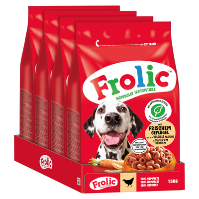 Frolic Complete Gevogelte. Groenten en Rijst Hondenvoer - 6 kg (4 x 1.5 kg) - hondenbrokken