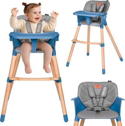 Lionelo Koen - Kinderstoel - 5-punts veiligheidsgordel - antislip voetjes - draagvermogen van 30 kg