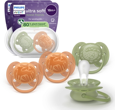 Philips Avent Ultra Soft – Superzachte siliconen fopspeen (18mnd+) – Voor gevoelige huid – 4stuks - SCF093/07