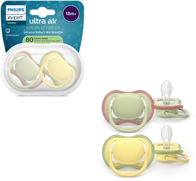 Philips Avent Ultra Air – Ademend en lichtgewicht fopspeen (18mnd+) – 2 stuks - SCF349/50