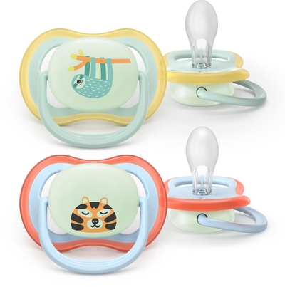 Philips Avent Ultra Air Night – Glow-in-the-dark fopspeen –(0-6 mnd) Extra luchtopeningen – 2 stuks - SCF376/24