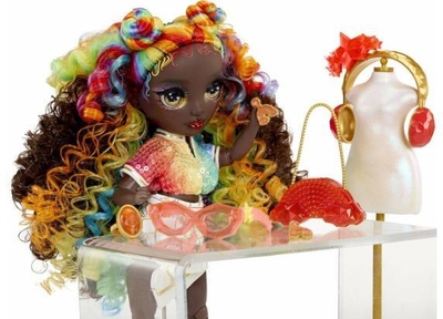 Rainbow High Shimmers met slijm-modepop - Iris (regenboogkleurig)