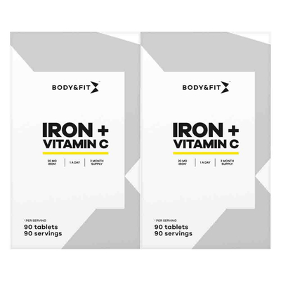 2x Body&Fit IJzer&vitamine C 90 tabletten