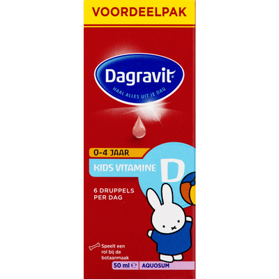 Gratis Verzending: 2x Dagravit Vitamine D Aquosum Druppels Kids 50 ml
