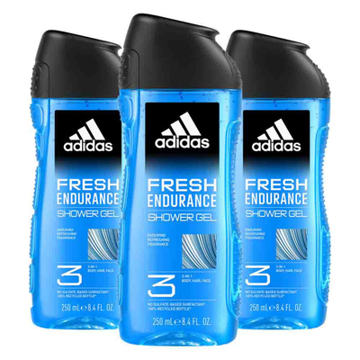 3x Adidas Shower Gel Fresh Endurance 250 ml