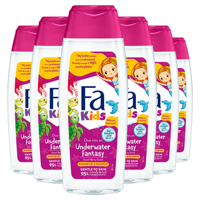 6x Fa Kids Douchegel&Shampoo Mermaid 250 ml