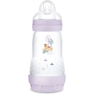 MAM Babyfles Easy Start Anti-Colic Matt Lila 0+ mnd - 260 ml