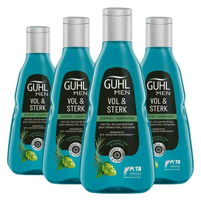 4x Guhl Shampoo Man Vol&Sterk 250 ml