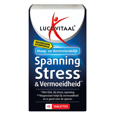 Gratis Verzending: 3x Lucovitaal Magnesium Spanning, Stress en Vermoeidheid 45 tabletten
