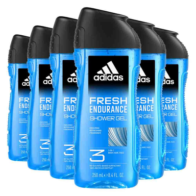 6x Adidas Shower Gel Fresh Endurance 250 ml