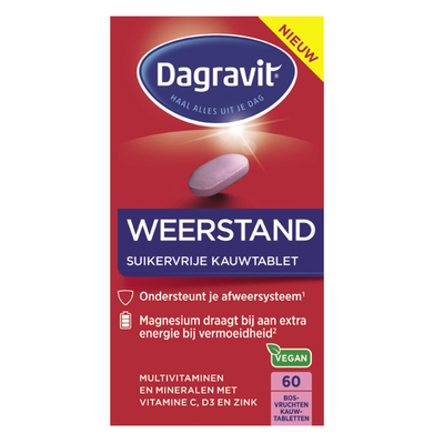 Gratis Verzending: 2x Dagravit Multivitaminen Weerstand 60 kauwtabletten