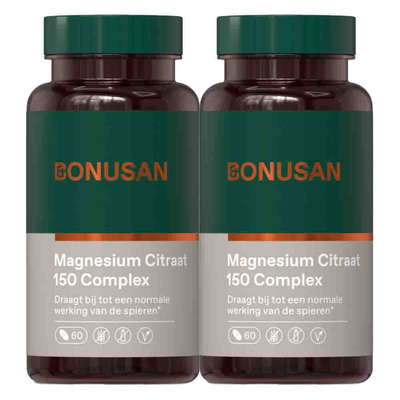 Gratis Verzending: 2x Bonusan Magnesiumcitraat 150mg 60 tabletten