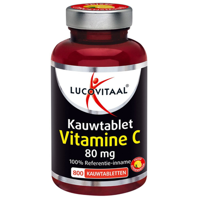 Gratis Verzending: 2x Lucovitaal Vitamine C 80mcg Kauwtablet Citroen 800 tabletten