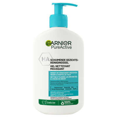3x Garnier PureActive Schuimende Gezichtsreinigingsgel 250 ml
