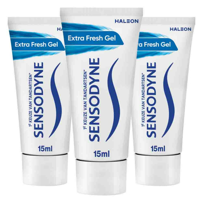 3x Sensodyne Tandpasta Extra Fresh Mini Extra Fresh Mini 15 ml