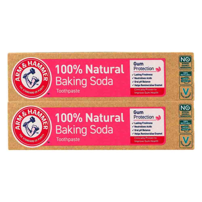 2x Arm&Hammer Tandpasta 100% Natural Gum Protection 75 ml
