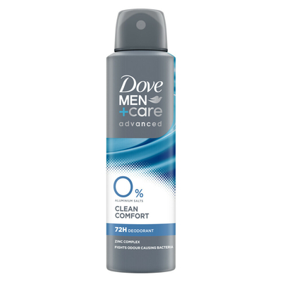 3x Dove Deodorant Men+ Care 0% Clean Comfort 150 ml