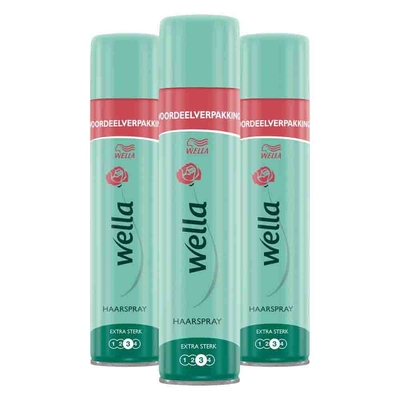3x Wella Haarspray Extra Strong 400 ml