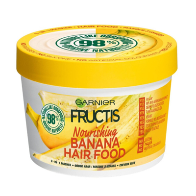 3x Garnier Fructis Hair Food Banaan 3-in-1 Haarmasker 390 ml