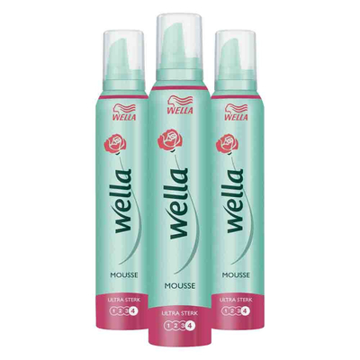 3x Wella Ultra Sterk Haarmousse 200 ml