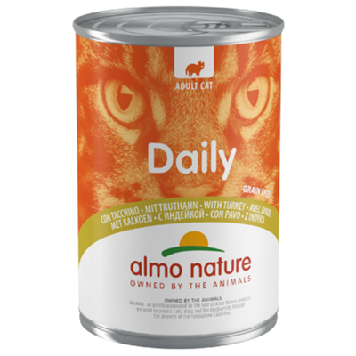 Almo Nature Blik Adult Cat Daily Menu 400 g - Kattenvoer - Kalkoen - natvoer katten