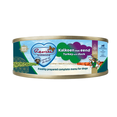 Renske Blik Vers Gestoomd Puppy 95 g - Hondenvoer - Kalkoen&Eend - natvoer honden
