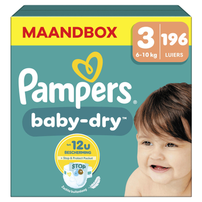 Pampers Baby Dry  luiers maat 3 - 196 stuks