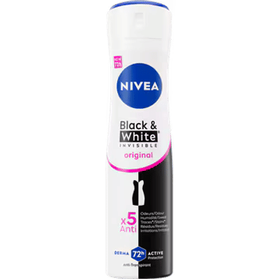 NIVEA Deodorant Spray Invisible For Black & White Clear - 150 ml