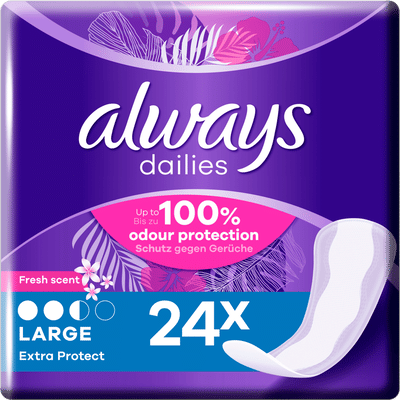 Always Dailies Large Fresh Extra Protect Inlegkruisjes - 24 stuks