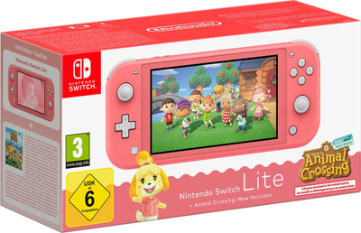 Nintendo Switch Lite (Coral) + Animal Crossing New Horizon (Digital) Nintendo Switch