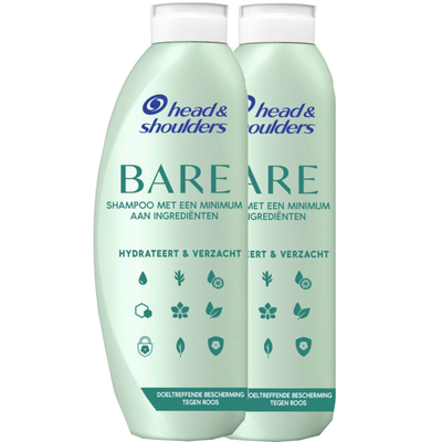 Head&Shoulders - Anti-Roos Shampoo - Bare - Hydrateert&Verzacht - 400 ml - Voordeelverpakking - 2 stuks
