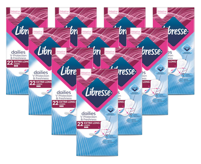 Libresse Dailies Fresh Extra Long Inlegkruisjes Multiverpakking 10x22ST