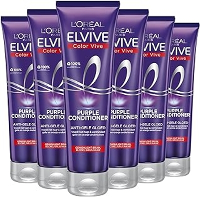 L’Oréal Paris Elvive Color Vive Purple Conditioner - Blond & Grijs Haar - 150ml - 6x