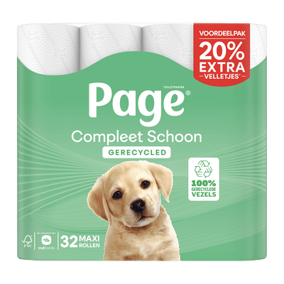 Page Compleet Schoon 2-laags toiletpapier - 32 rollen