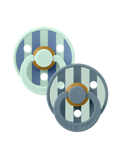BIBS Studio Colour Fopspenen - 2 Stuks - Size 1 - Block Nordic Mint/ Petrol