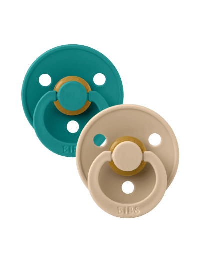 Bibs BIBS - Colour Fopspeen - Rond - Maat 1 - Taupe/Scuba - 2 Stuks