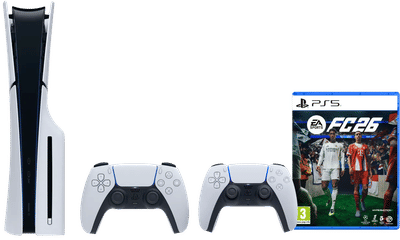 PlayStation 5 Slim Disc Edition + FC 26 + Extra Controller Wit