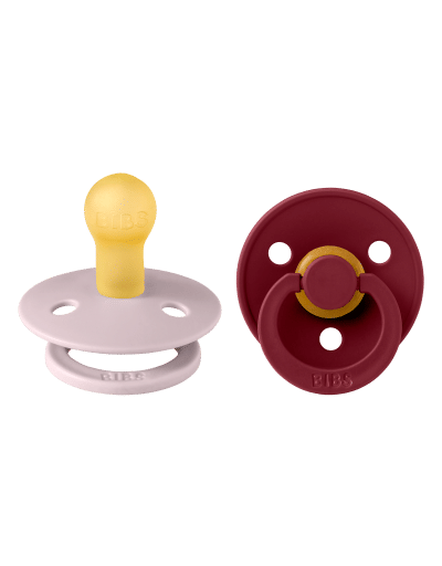 Bibs BIBS - Colour Fopspeen - Rond - Maat 1 - Pink Plum/Elderberry - 2 Stuks