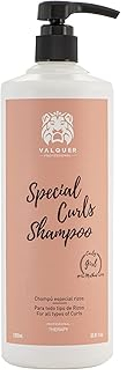 Valquer Professional │ Speciale shampoo voor krullen, Curly Girl-methode, sulfaatvrij, zoutvrij, veganistisch krullend haar, perfecte krullen, tot 96% van natuurlijke oorsprong │ 1000 ml