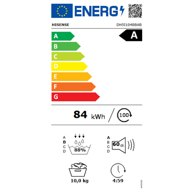 Hisense DH5I104BBAB Warmtepompdroger